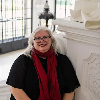 VECI member Gwen at the Belvedere