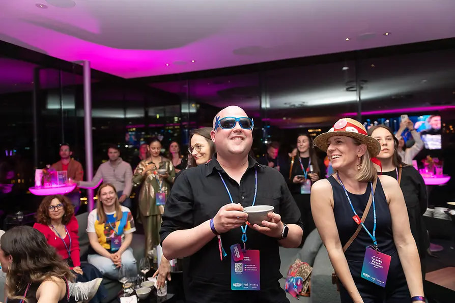 Eurovision Song Contest Fans watching the broadcasted show