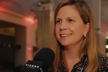 Foto von Christina Gibb während einem Interview