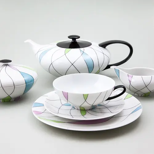 Tea service made of porcelain
