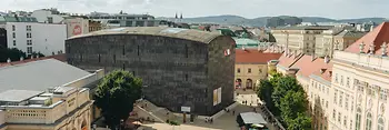 Vista desde arriba sobre el MuseumsQuartier de Viena