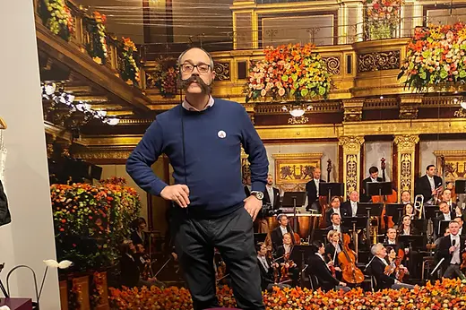 Mann mit Schnauzbart